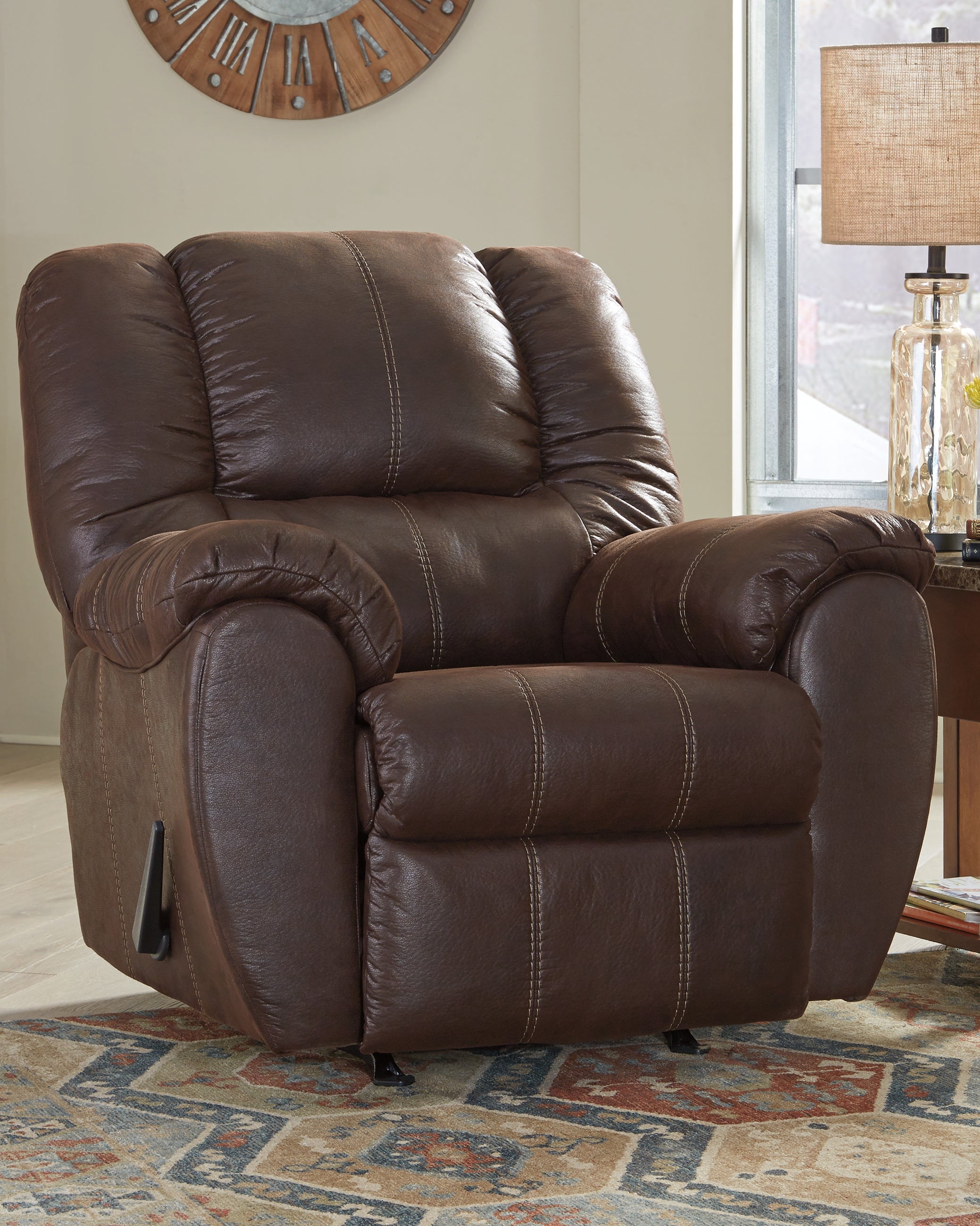 Prime Furniture - Ashley Furniture - McGann Living Room - Rocker Recliner / Saddle - 1030225