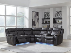 Prime Furniture - Ashley Furniture - Sultan Meadow Sectional - 2-Piece Reclining Sectional / Carbon - PC13001S1