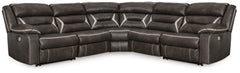 Prime Furniture - Ashley Furniture - Kincord Sectional - 4-Piece Power Reclining Sectional / Midnight - 13104S3