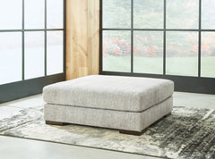 Prime Furniture - Ashley Furniture - Regent Park Living Room - Oversized Accent Ottoman / Pewter - 1440408