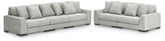 Prime Furniture - Ashley Furniture - Regent Park 3-Piece Sectional Sofa and 2-Piece Sectional Loveseat - 3-Piece Sectional Sofa and 2-Piece Sectional Loveseat / Pewter - 14404U4