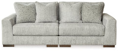 Prime Furniture - Ashley Furniture - Regent Park Sectional - RAF 6-Piece Sectional / Pewter - 14404S7