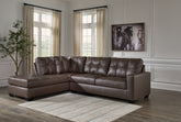 Prime Furniture - Ashley Furniture - Barlin Mills Sectional - LAF 2-Piece Sectional with Chaise / Umber - 17003S2