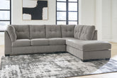 Prime Furniture - Ashley Furniture - Lanelly Sectional - LAF 2-Piece Sectional with Chaise / Alloy - 17504S1
