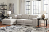 Prime Furniture - Ashley Furniture - Next-Gen Gaucho Sectional - RAF 3-Piece Sectional Sofa with Chaise / Gray - 18304S1