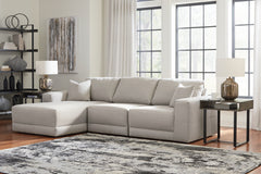 Prime Furniture - Ashley Furniture - Next-Gen Gaucho Sectional - RAF 3-Piece Sectional Sofa with Chaise / Gray - 18304S1