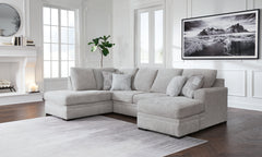 Prime Furniture - Ashley Furniture - Gabyleigh Sectional - RAF 2-Piece Sectional with Chaise / Nickel - 20904S2