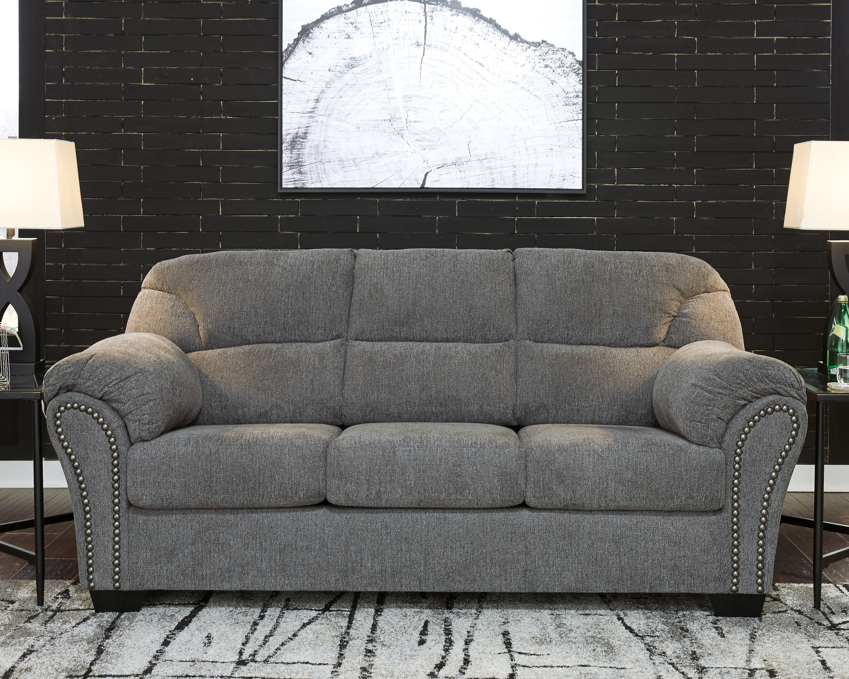 Prime Furniture - Ashley Furniture - Allmaxx Living Room - Sofa / Pewter - 2810538