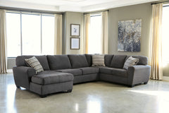 Prime Furniture - Ashley Furniture - Ambee Sectional - RAF 3-Piece Sectional with Chaise / Slate - 28620S1