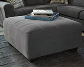 Prime Furniture - Ashley Furniture - Ambee Living Room - Oversized Accent Ottoman / Slate - 2862008