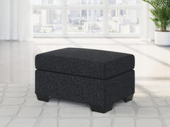 Prime Furniture - Ashley Furniture - Jasmine Peaks Living Room - Ottoman / Coal - 2890414