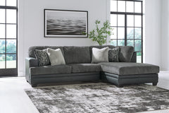 Prime Furniture - Ashley Furniture - Brixley Pier Sectional - LAF 2-Piece Sectional with Chaise / Graphite - 29906S2