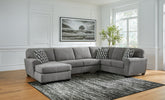Prime Furniture - Ashley Furniture - Birkdale Court Sectional - RAF 3-Piece Sectional / Gray - 32402S3