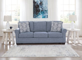 Prime Furniture - Ashley Furniture - Carissa Manor Living Room - Queen Sofa Sleeper / Denim - 3260439