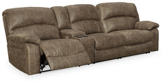 Prime Furniture - Ashley Furniture - Segburg Sectional - 2-Piece Power Reclining Sectional Sofa / Driftwood - 34303S1