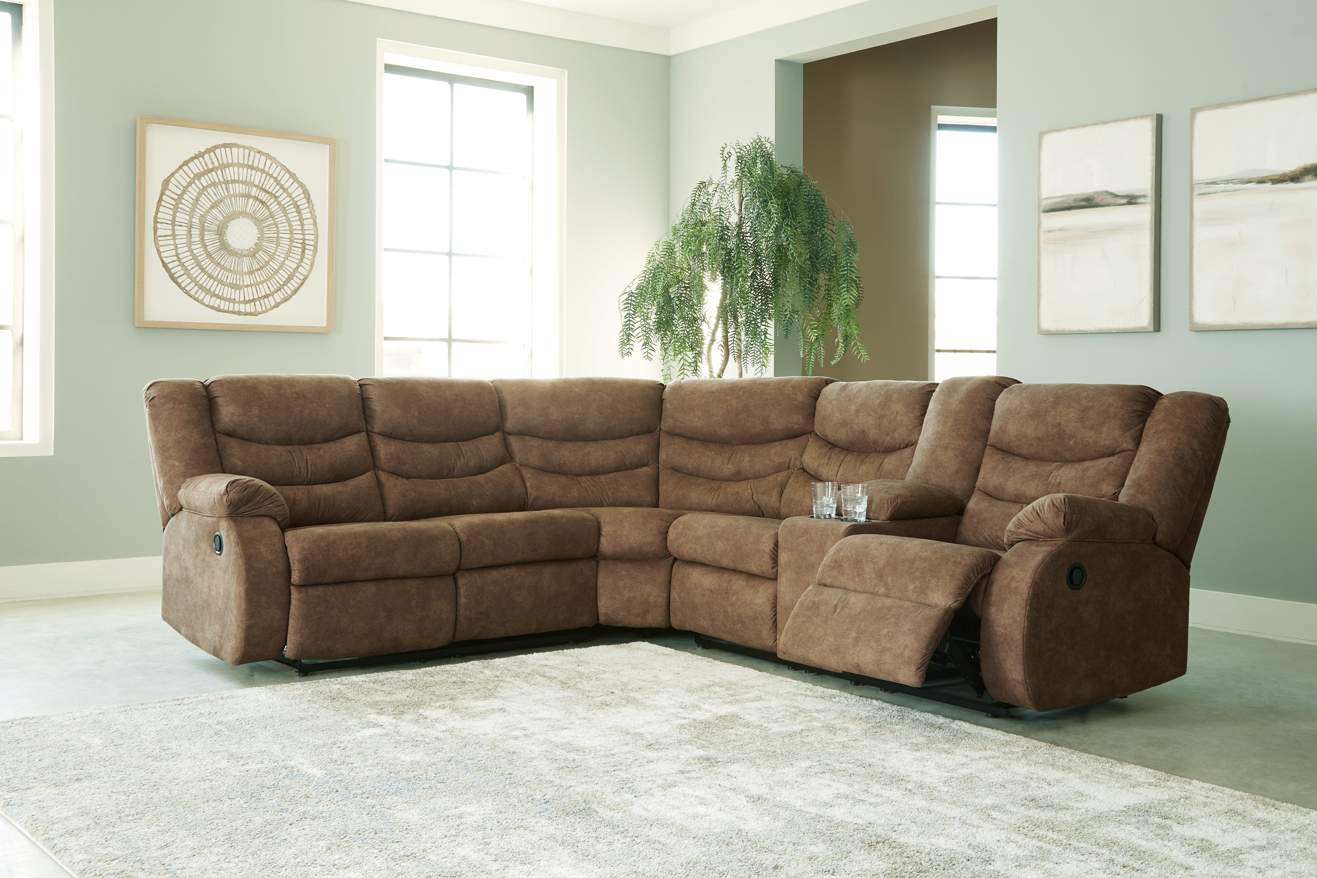 Prime Furniture - Ashley Furniture - Partymate Sectional - 2-Piece Reclining Sectional / Slate - 36903S2