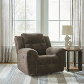 Prime Furniture - Ashley Furniture - Frohn Living Room - Reclining Sofa / Chocolate - 3740788