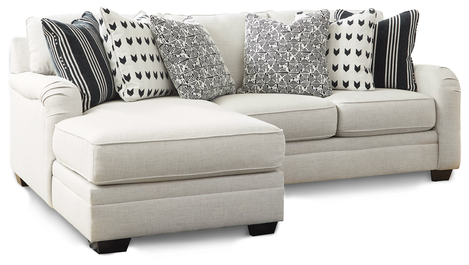 Prime Furniture - Ashley Furniture - Huntsworth Sectional - RAF 4-Piece Sectional with Chaise / Dove Gray - 39702S3