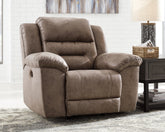 Prime Furniture - Ashley Furniture - Stoneland Living Room - Power Rocker Recliner / Fossil - 3990598
