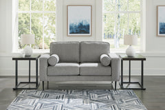 Prime Furniture - Ashley Furniture - Hazela Living Room - Loveseat / Charcoal - 4110235