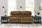 Prime Furniture - Ashley Furniture - Boothbay Living Room - 2 Seat Reclining Power Sofa / Auburn - 4470447
