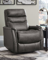 Prime Furniture - Ashley Furniture - Riptyme Living Room - Swivel Glider Recliner / Quarry - 4640261