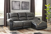 Prime Furniture - Ashley Furniture - Nantahala Sectional - 3-Piece Reclining Sectional with Chaise / Slate - 50301S9