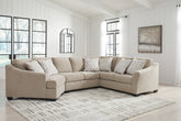 Prime Furniture - Ashley Furniture - Brogan Bay Sectional - LAF 3-Piece Sectional with Cuddler / Cork - 52705S1