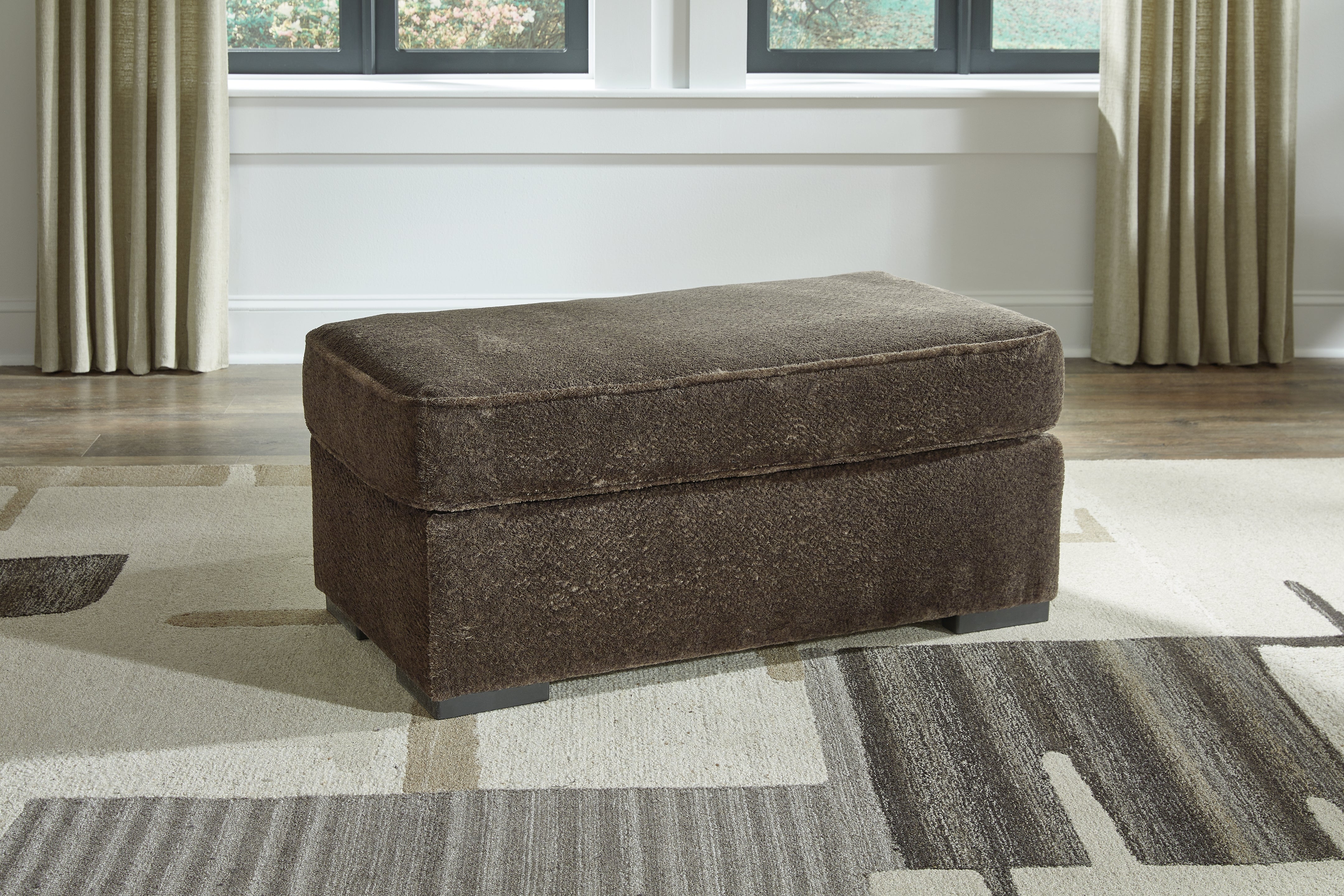 Prime Furniture - Ashley Furniture - Aylesworth Living Room - Ottoman / Chocolate - 5370214