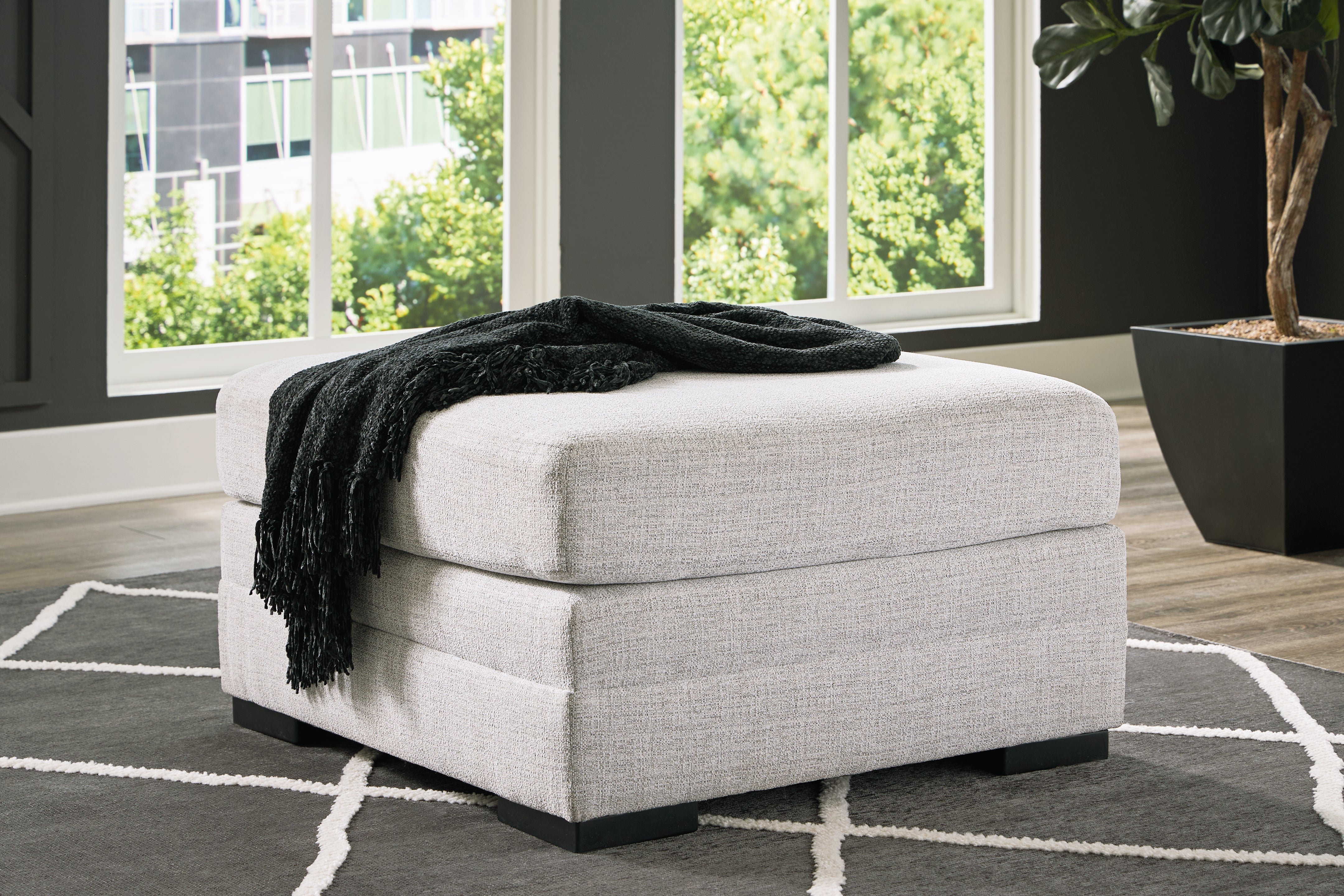 Prime Furniture - Ashley Furniture - Koralynn Living Room - Oversized Accent Ottoman / Stone - 5410208