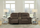 Prime Furniture - Ashley Furniture - Next-Gen Gaucho Living Room - DBL REC PWR Loveseat w/Console / Putty - 5420396