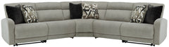Prime Furniture - Ashley Furniture - Colleyville Sectional - 7-Piece Power Reclining Sectional with Chaise / Stone - 54405S32
