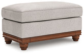 Prime Furniture - Ashley Furniture - Clearbrooke Living Room - Ottoman / Sandstone - PC5680314