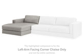 Prime Furniture - Ashley Furniture - Amiata Sectional - RAF Corner Chaise / Glacier - 5740417
