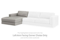 Prime Furniture - Ashley Furniture - Amiata Sectional - RAF Corner Chaise / Glacier - 5740417