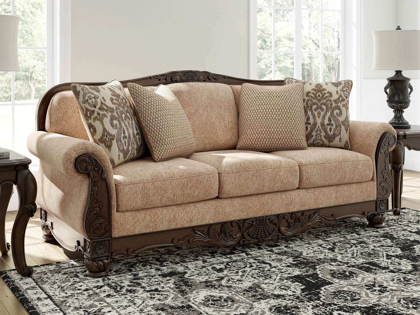 Prime Furniture - Ashley Furniture - Chelsworth Living Room - Loveseat / Golden - PC5790535