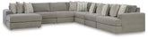 Prime Furniture - Ashley Furniture - Avaliyah Sectional - RAF 6-Piece Sectional with Chaise / Ash - 58103S12