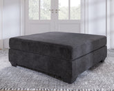 Prime Furniture - Ashley Furniture - Lavernett Living Room - Oversized Accent Ottoman / Charcoal - 5960308