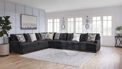 Prime Furniture - Ashley Furniture - Lavernett Sectional - LAF 4-Piece Sectional / Charcoal - 59603S2