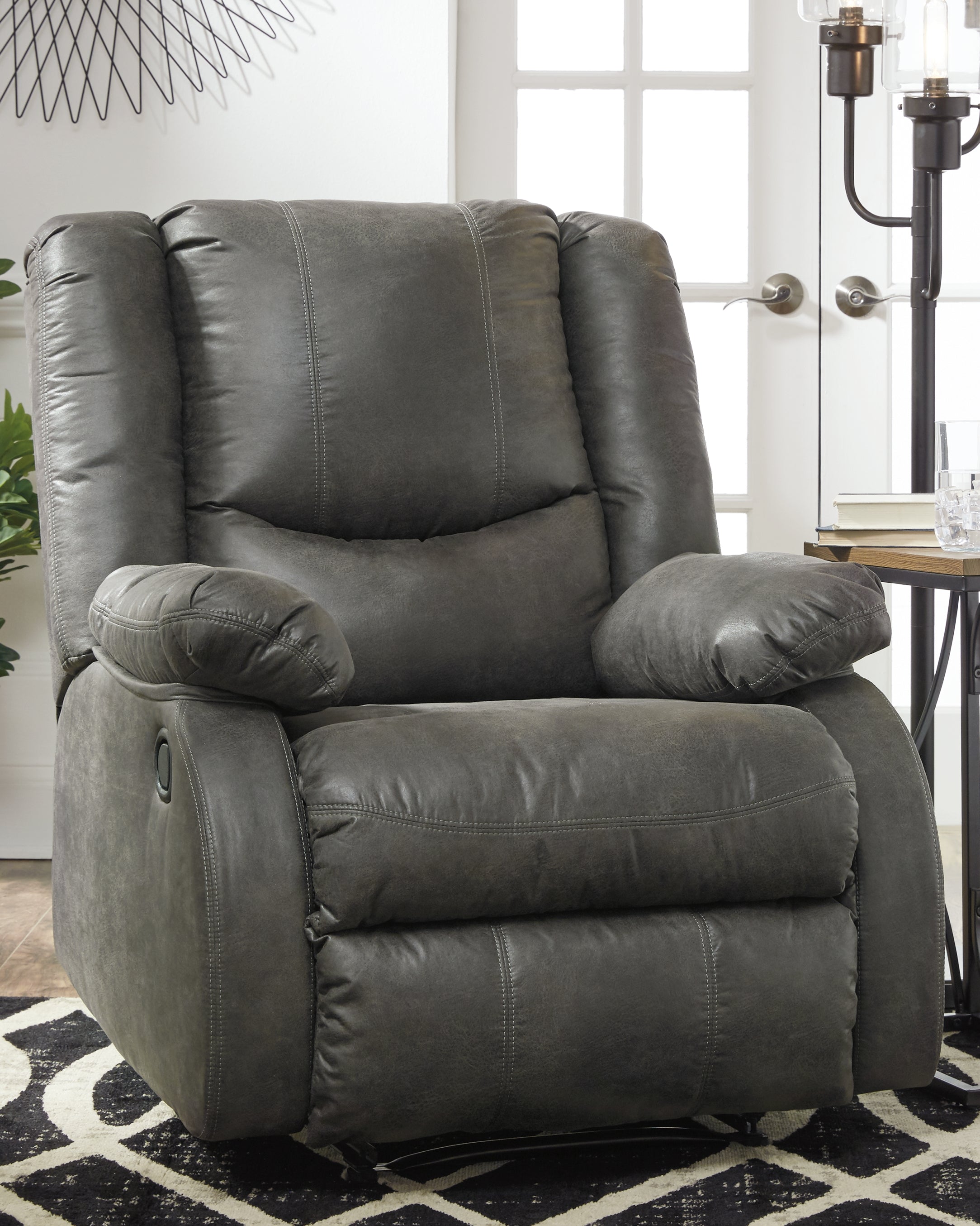 Prime Furniture - Ashley Furniture - Bladewood Living Room - Zero Wall Recliner / Slate - 6030629