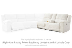 Prime Furniture - Ashley Furniture - Keensburg Sectional - RAF DBL REC PWR CON Loveseat / Linen - 6180790