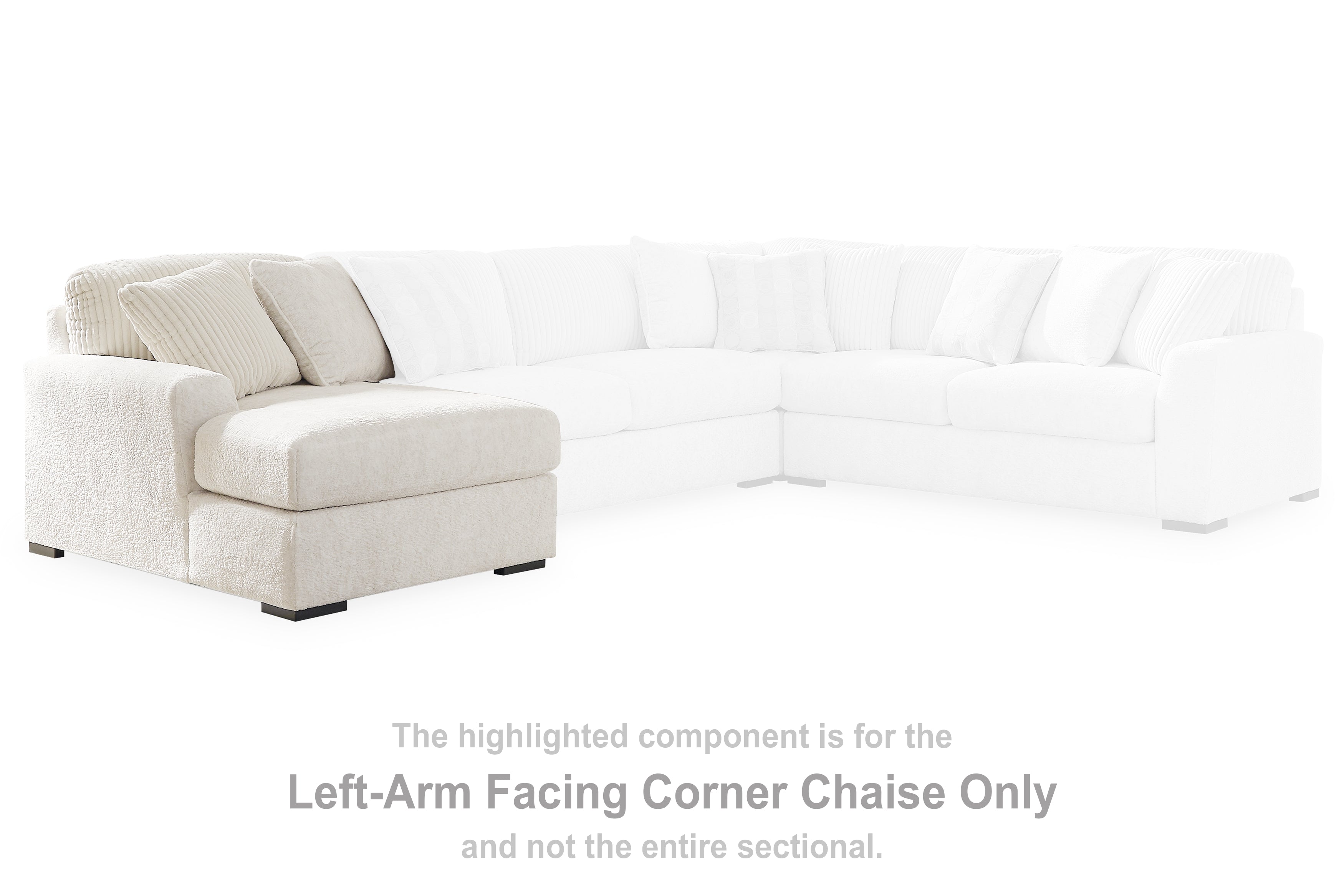 Prime Furniture - Ashley Furniture - Chessington Sectional - LAF 3-Piece Sectional / Ivory - 61904S5