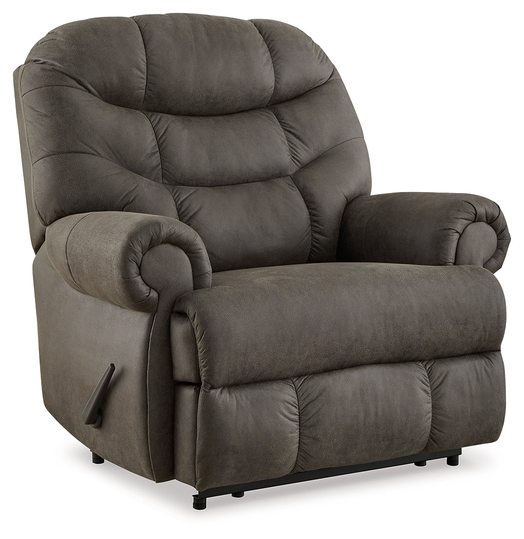Prime Furniture - Ashley Furniture - Camera Time Living Room - Zero Wall Recliner / Gunmetal - 6570729