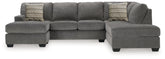 Prime Furniture - Ashley Furniture - Riverfield Sectional - 2-Piece Sectional with Chaise / Iron - 70097S1