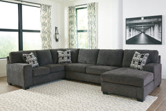 Prime Furniture - Ashley Furniture - Ballinasloe Sectional - RAF 3-Piece Sectional with Chaise / Smoke - 80703S1