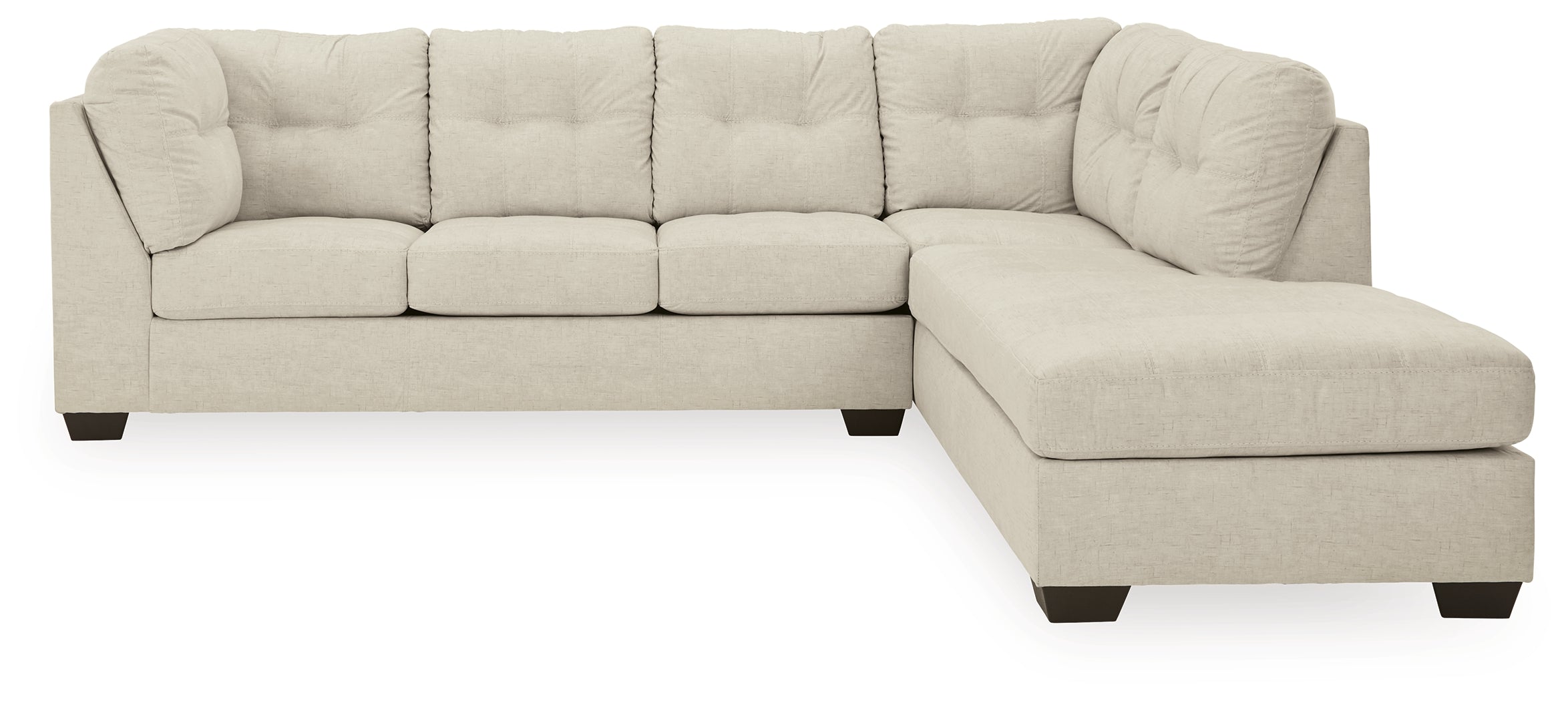 Prime Furniture - Ashley Furniture - Falkirk Sectional - LAF 2-Piece Sectional with Chaise / Parchment - 80806S2