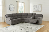 Prime Furniture - Ashley Furniture - Museum Sectional - 2-Piece Reclining Sectional / Pewter - 81807S1