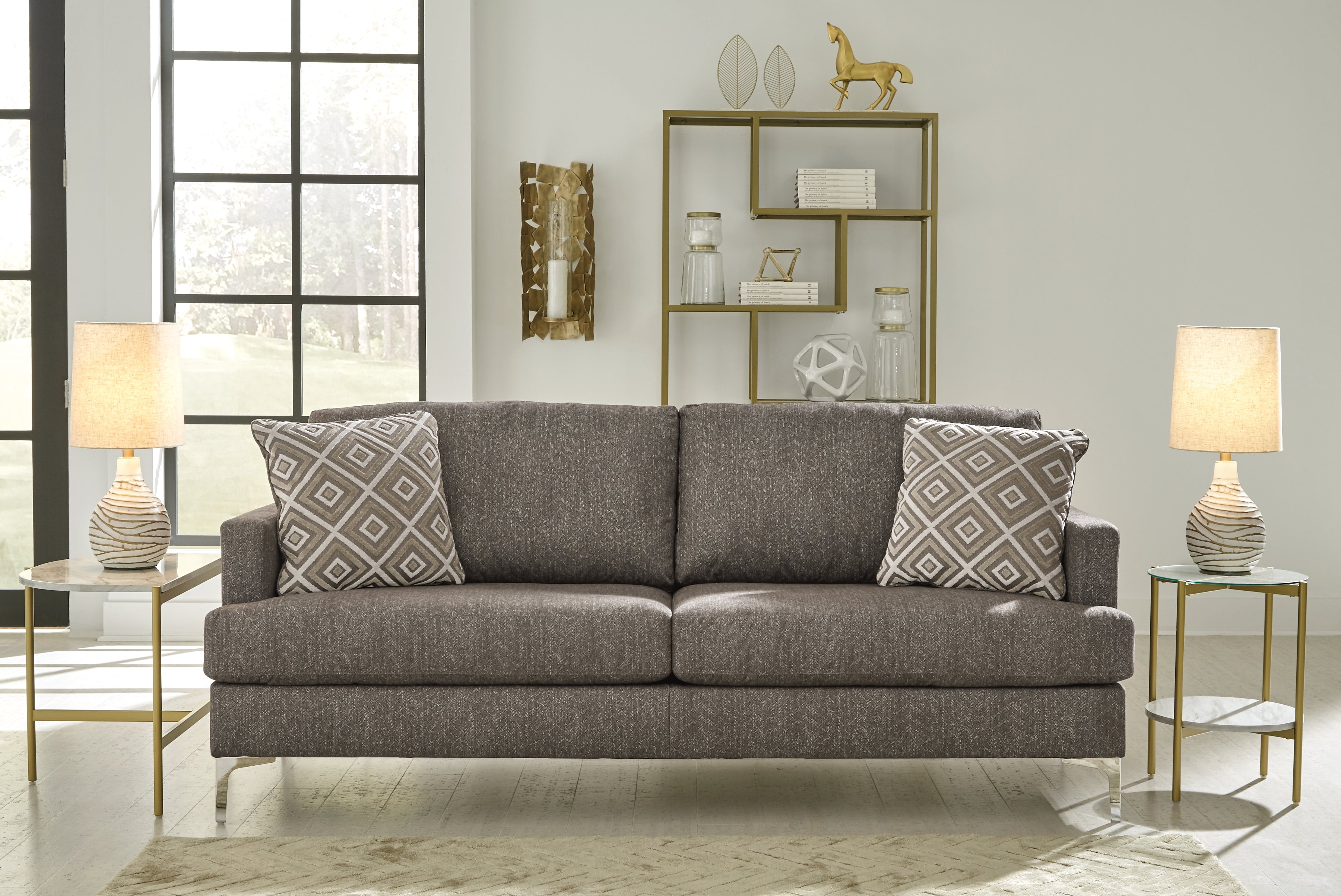 Prime Furniture - Ashley Furniture - Arcola Living Room - RTA Sofa / Java - 82604S1