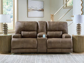 Prime Furniture - Ashley Furniture - Beckley Place Living Room - PWR Recliner/ADJ Headrest / Earth - PC9180282