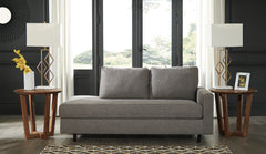 Prime Furniture - Ashley Furniture - Lyman Living Room - RAF Corner Chaise / Graphite - 9330317